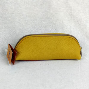 Estuche de Piel - Amarillo Caqui